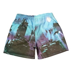 <b>Men</b> Abstract City Print Polyester Swim <b>Trunks</b> Quick Dry Regular Fit Drawstring Woven Shorts Sublimation Transfer Print - Product Image 4