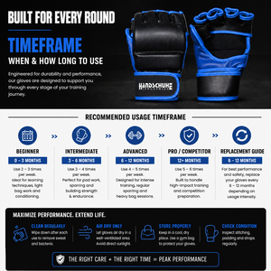 Gants de boxe en cuir épais, Mitaines thaïlandaises MMA à demi-doigts, Équipement d'entraînement professionnel, Fermeture auto-agrippante, Sangle de poignet réglable - Product Image 3