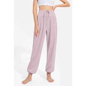 Pantalon de jogging ample et décontracté pour femme, style respirant, avec ceinture à la taille et poches, personnalisable avec logo – Collection 2026 (vente en gros) - Product Image 5