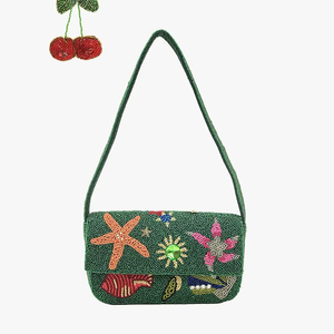 Pochette artisanale en perles pour femmes et jeunes filles – Sac à main élégant brodé de perles - Product Image 1