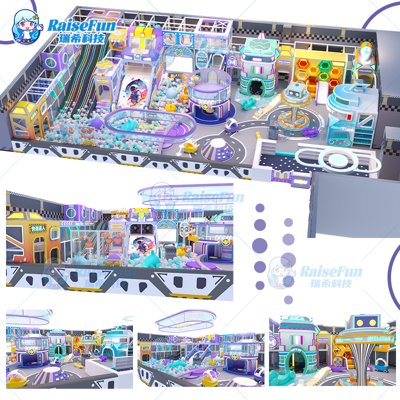 RaiseFun Custom Design PP Metal PC Playground Equipment for Kids Indoor Use-Hot Sale Whole Sale Factory Price