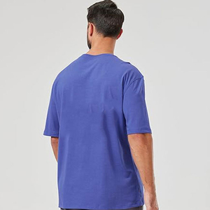 Camisetas de Hombre con Logotipo Frontal, Tejido de Punto, Corte Holgado, Estilo Casual Ecológico, Color Sólido, 100% Algodón - Product Image 2