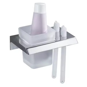 Black Multi-Brush <b>Holder</b> Durable <b>Toothbrush</b> Rack Stand 4-Piece Eco-Friendly White Bathroom Organizer Shelf Sets - Product Image 6