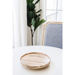 Elegante Plato Giratorio de Mármol y Madera, Ideal para Decorar Mesas de Comedor y Servir Comida, Hecho a Mano en India - Product Image 3