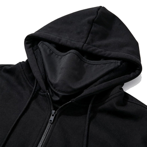 Sweat à capuche surdimensionné gris foncé délavé 100 % coton doublé, imprimé par transfert thermique, pour homme, style Ninja, vente en gros Fort Worth Sports - Product Image 5