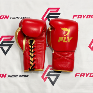 Gants de boxe à lacets FLY bleu marine/doré pour l'entraînement, le sport, la gym, la lutte, le MMA, gants de boxe Fly - Product Image 6