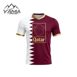 Футбольная форма сборной Катара 2026 года на заказ, высокое качество, Таиланд, оптом напрямую от производителя (OEM) - Product Image 1
