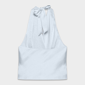 Blusas y camisas de mujer: Top corto sexy con cuello halter y espalda descubierta para verano, ajustado - Product Image 6