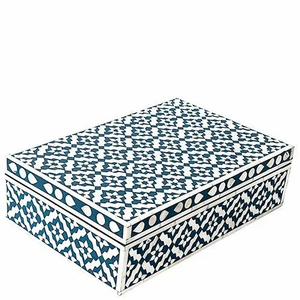 Boîte de rangement élégante pour bijoux en argent, pour bagues, colliers, boîte cadeau décorative faite à la main, design personnalisable, couleur TIMELESS CRAFT - Product Image 1