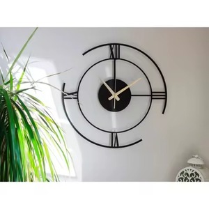 Modern Style <b>Large</b> Metal Wall <b>Clock</b> Analog Quartz Silent For Office Living Room Decoration Use Metal Wall <b>Clock</b> - Product Image 2