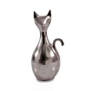 Sculpture de chat Home Roots pour table, 9,5x10x3,5 pouces, décoration artistique faite à la main, décoration contemporaine pour salon - Product Image 2