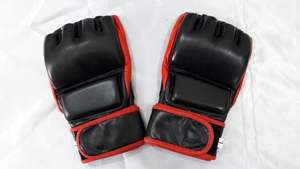 Gants de MMA pour l'entraînement et la compétition, en cuir PU à doigts ouverts, équipement de combat léger et durable, design unisexe - Product Image 5