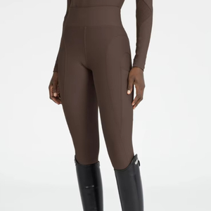 Womens Athletic <b>Equestrian</b> <b>Leggings</b> Silicone Grip Riding Pants Breathable Mesh Stretch Comfort Fit Customized Design Logo Horse - Product Image 2