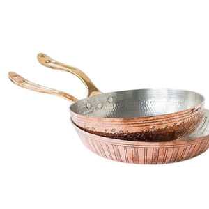 Premium Handmade Hammered Brass Kadhai Cooking Wok Pan Deep Fry Serving Traditional Kitchen Heavy <b>Gauge</b> Finish - Product Image 2