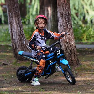 Moto Elettrica da Fuoristrada 24V 350W Blu per 13+ Anni Max. Velocità 40 km/h Batteria al Litio Sospensione Posteriore 15 MPH con Freno e Clacson Musicale - Product Image 2