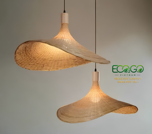Eco2go Vietnam Custom Eco-Friendly Bamboo Chandelier | Wholesale Handcrafted <b>Rattan</b> & Bamboo Pendant Lampshade - Product Image 1