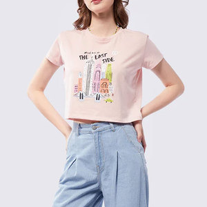 Top Corto Estampado para Mujer, Diseño Casual, Transpirable, Ajustado, Elegante, Nueva Llegada, Alta Calidad, Buen Proveedor, Precio al por Mayor - Product Image 1