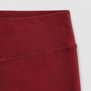 Leggings en tricot pour femmes, taille haute, couleur unie, avec poches latérales, extensibles, respirants, séchage rapide, style sportif, longueur intégrale - Product Image 6