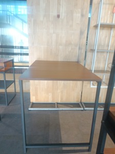 Table pliante moderne en bois et métal Lumetal pour bureau à domicile avec table et étagère, origine Vietnam - Product Image 6