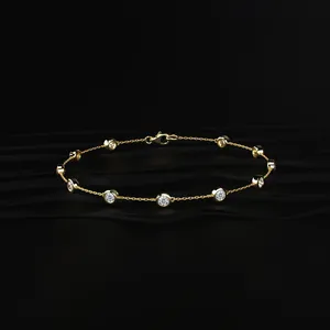 Pulseras de Diamantes Cultivados en Laboratorio con Corte Redondo y Claridad VVS-VS, con Diamantes CVD de Color D-F con Certificado IGI para Venta y Exportación - Product Image 1