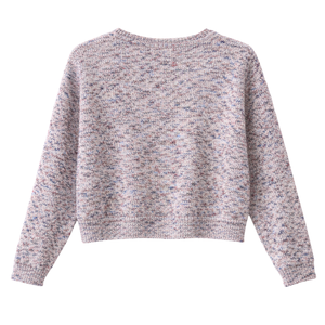 Cardigan en tricot pour femme, violet et rose, décontracté, à manches longues, col en V, à nouer sur le devant, haut de gamme pour l'automne, pull court tendance pour femme, vêtement d'extérieur - Product Image 2