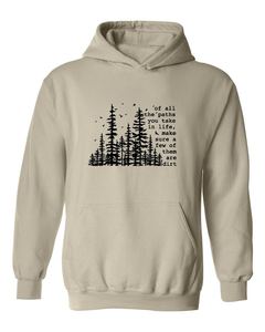 Sudadera con Capucha Blanca para Hombre, Diseño con Estampado Forestal, Algodón, Estilo Casual, con Bolsillo Frontal, para Otoño - Product Image 2