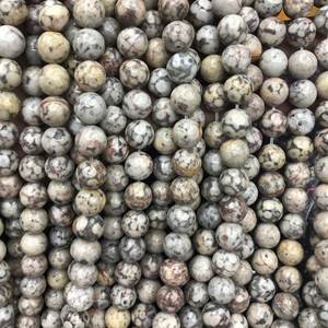 Cuentas de piedra de jaspe, cuentas de piedras preciosas naturales de 6mm, 8mm, 10mm, 15 hilos para hacer joyas, manualidades DIY - Product Image 1