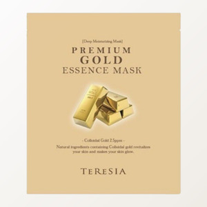 Masque visage coréen K-Beauty Tereusia Premium Gold Essence, lot de 10 masques, fabriqué en Corée - Product Image 1