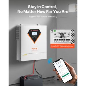 Inversor Solar Híbrido de 3500W, Cargador Todo en Uno, Onda Sinusoidal Pura, Monofásico 220/230V CA, 24V CC Integrado - Product Image 4