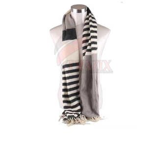 Écharpe tricotée unisexe pour l'hiver - Tissu chaud anti-boulochage - Enveloppes de cou en tricot côtelé uni personnalisables - Product Image 6