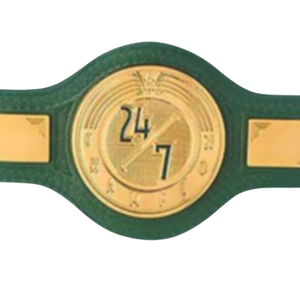 Cinturón de Campeonato WWE 24/7 Personalizable de Alta Calidad Verde y Dorado, Cinturón Deportivo Personalizado, Edición de Coleccionista - Product Image 5