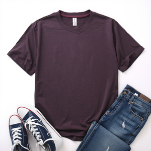 T-shirt d'été pour homme en pur coton, coupe ample, grande taille, manches courtes, style vintage, décontracté, basique, avec personnalisation OEM ODM - Product Image 5