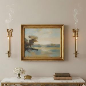 Metal Wall-Mounted Candle Sconce <b>Holders</b> Gold Finish Modern <b>Bow</b> Design Christmas Home Decoration Handmade Durable - Product Image 2