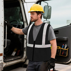 Chaleco de Seguridad Reflectante de Primera Calidad para Hombre, Tejido de Malla de Poliéster de Secado Rápido, Ropa de Trabajo de Alta Visibilidad, Chaleco de Seguridad para la Construcción - Product Image 6