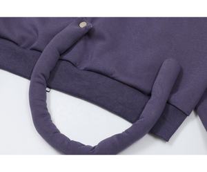 Sudadera con Capucha de Invierno para Hombre y Mujer, con Orejas de Gato y Cola, Linda, de Algodón de 400 g/m², Sudadera Unisex con Diseño Único, Bordado y Logotipo Personalizado - Product Image 6