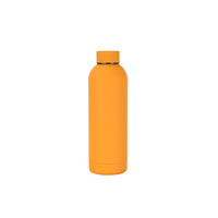 Thermos en acier inoxydable à double paroi de 500 ml, isolation thermique de 12 à 24 heures, sans BPA, finition en caoutchouc, toucher doux, couleurs en stock