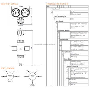 Regulador de Presión de Doble Etapa Axis PRG2 Más Vendido, 300 Bar, Acero Inoxidable 316, para Uso Multigás, Soldadura y Corte Láser, 1 año de garantía - Product Image 3
