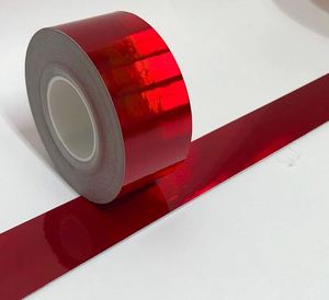 Cinta Adhesiva Holográfica Amarilla Fluorescente, Película Iridiscente Reflectante, Cinta Decorativa Impermeable para Embalaje - Product Image 4