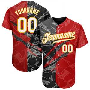 Nueva Camiseta de Béisbol Personalizada al por Mayor con Logotipo, Sublimada, de Secado Rápido, Transpirable, Ropa Deportiva, Camiseta Bordada Personalizada para Hombre - Product Image 4