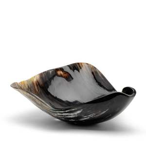 Elegante Tazón de Cuerno de Búfalo Tallado a Mano, Duradero, Imitación Antigua, Pieza Decorativa para Servir, Decoración Artesanal para Mesa de Comedor, Cocina y Hogar - Product Image 3