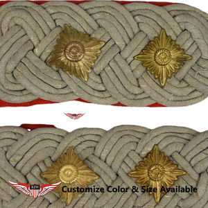 KEW Customizable Grey <b>Braided</b> Shoulder Board Red Back With Luxury Four Stars Epaulettes Eco-Friendly Vintage <b>Accessory</b> - Product Image 2