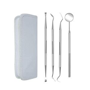 Juego de espejo y sonda dental de acero inoxidable con agarre moleteado, instrumentos quirúrgicos manuales Clase I Shuja Surgico - Product Image 6