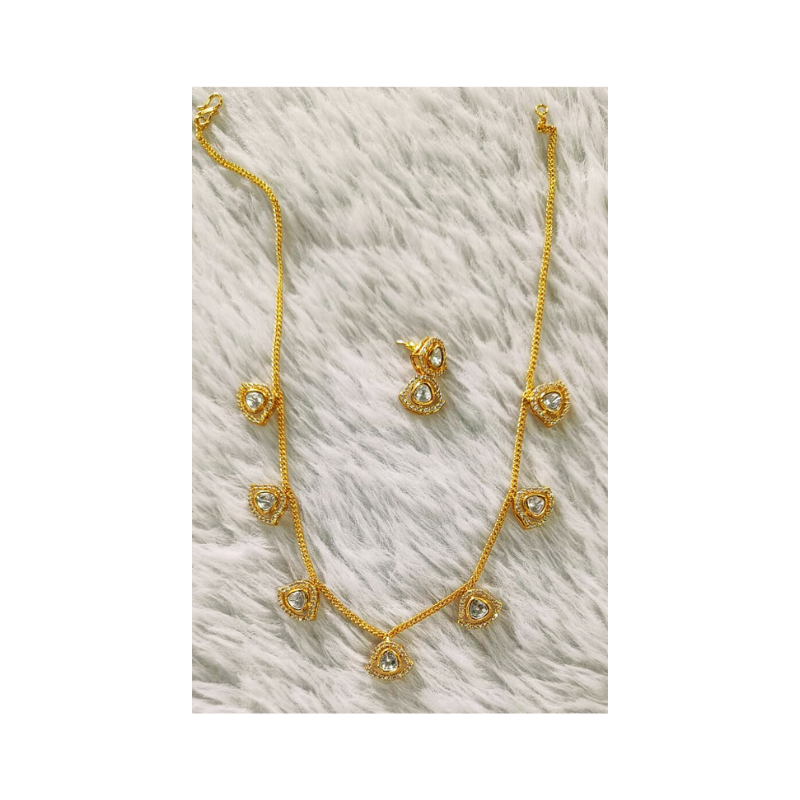 rose quartz gold plated indian kundan
