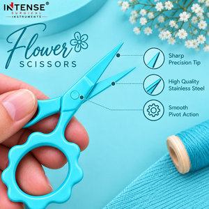 Mini Tijeras de Bordado con Diseño Floral, Cortador de Hilo de Precisión para Costura, Manualidades, Logotipo Personalizado - Product Image 3