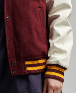 Blouson Bomber en Laine Imprimé Personnalisé pour Femme, Style Universitaire, Hiver, Durable, Tendance, Haute Qualité, Services OEM ODM - Product Image 4
