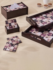 MDF Elegant Wood Tissue Box Printed Crafts Cover <b>Bathroom</b> and Home Decor Unique <b>Vintage</b> Wooden Napkin Case Holder home hotel use - Product Image 3