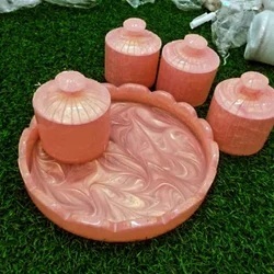 Most Attractive Resin <b>Tray</b> With Resin Jar for Dry Fruit Decorative <b>Snacks</b> Serving <b>Tray</b> Storage Acrylic Jars & <b>Tray</b> At Best Rates - Product Image 4