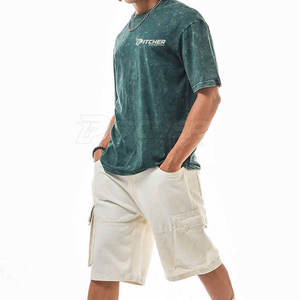 Camiseta Casual con Lavado Ácido para Hombre, Diseño Moderno, Tela Cómoda, Perfecta para la Moda Urbana Diaria - Product Image 4