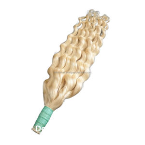 Cheveux en Gros Bruts d'Indonésie en Lots, 100% Cheveux Humains Vierges Remy, Super Double Drawn, Couleur Blonde, Haute Qualité - Product Image 4