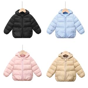 Manteau d'hiver matelassé pour enfants, garçons et filles, veste chaude à capuche, légère et tendance - Product Image 1